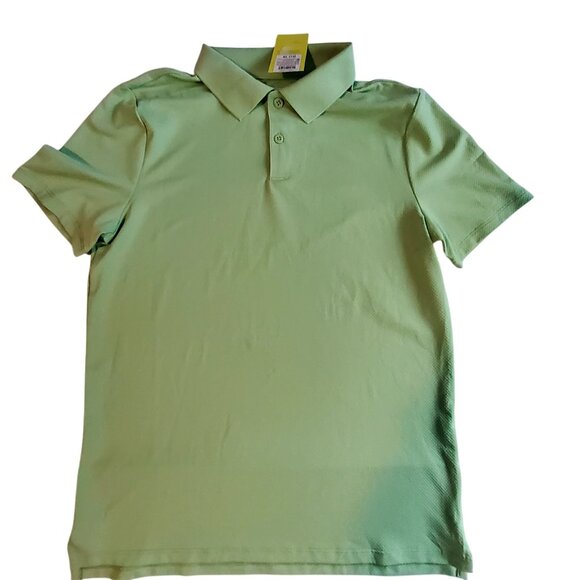 Light Green Textured Polo ShirSize t XL (14) All In Motion Short Sleeve Collar - Picture 1 of 6